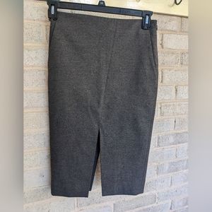 Babaton double slit midi pencil skirt gray 0